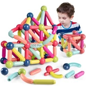 100pcs Magnetic Sticks and Balls Set STEM Educational (1)