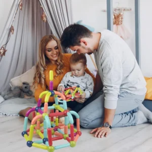 100pcs Magnetic Sticks and Balls Set STEM Educational (7)