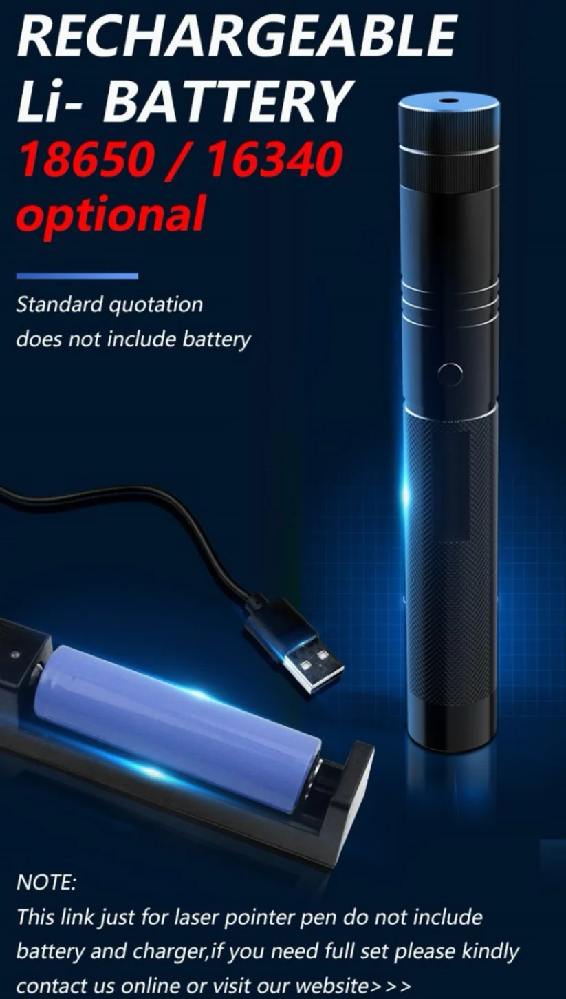 Green Laser Pointer Adjustable Focus Laser Light with Star Head (5)