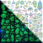 3D Space Puffy - Glow in Night Stickers (2)