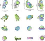 3D Space Puffy - Glow in Night Stickers (5)