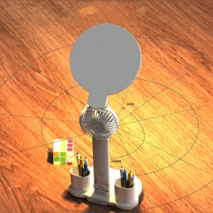 Big Foldable Desk Lamp - Time Temp Date (1)