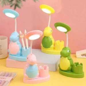 Cute Dino Table Lamp Night Lamp Pen Stand with Sharpener (1)