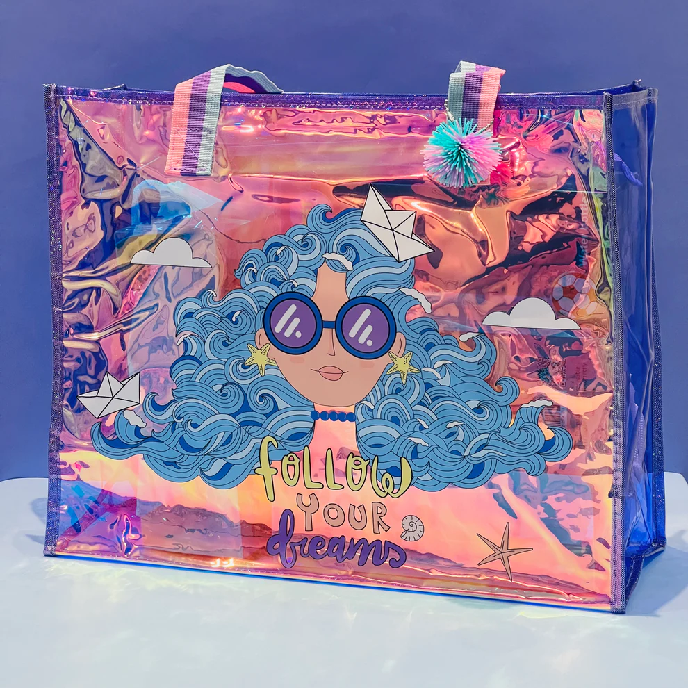 Large Capacity Multipurpose Holographic Luxury Tote (1)