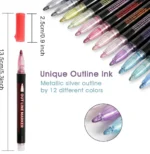 Outliner Marker Pens - 12pcs (8)