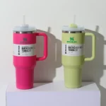 Stanley-Quencher-H2.0-Tumbler-1.18L-Large-Capacity-Insulated-Cup-with-Handle-&-Straw-12hr-Hot-Cold-Leak-Proof-Travel-Mug-pink-citron