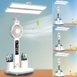 Stylist Desk Lamp - Fan + Clock (1)