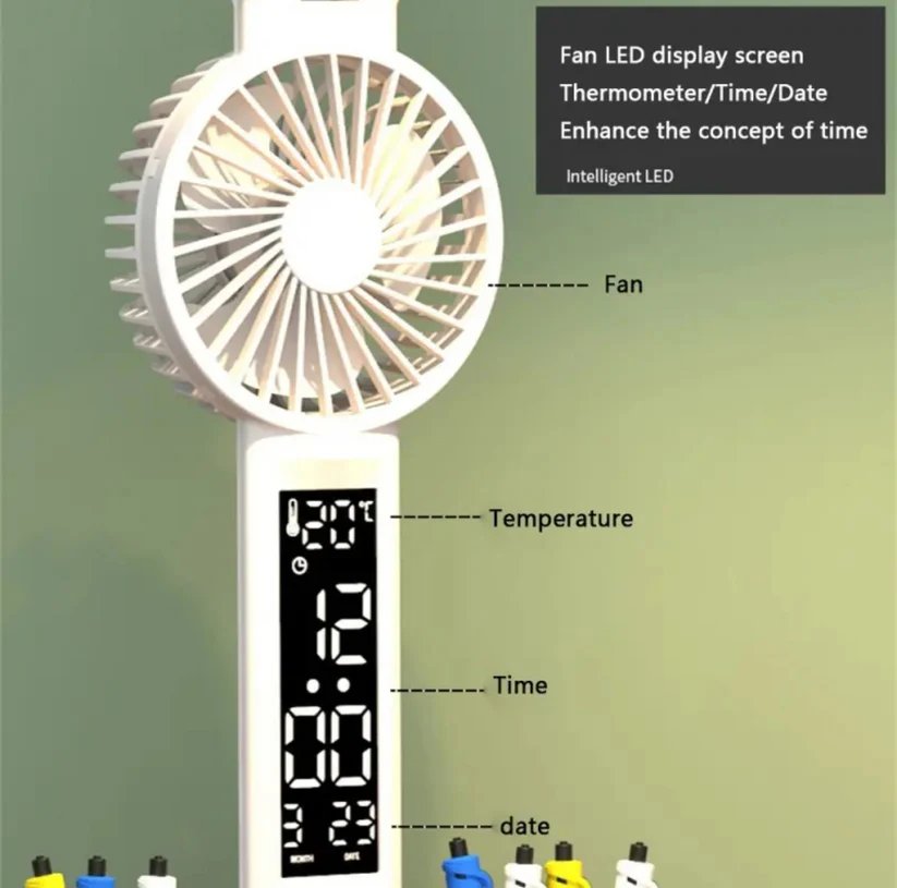 Stylist Desk Lamp - Fan + Clock (12)