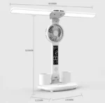 Stylist Desk Lamp - Fan + Clock (13)