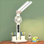 Stylist Desk Lamp - Fan + Clock (14)