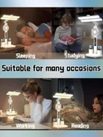 Stylist Desk Lamp - Fan + Clock (3)