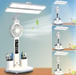 Stylist Desk Lamp - Fan + Clock (7)