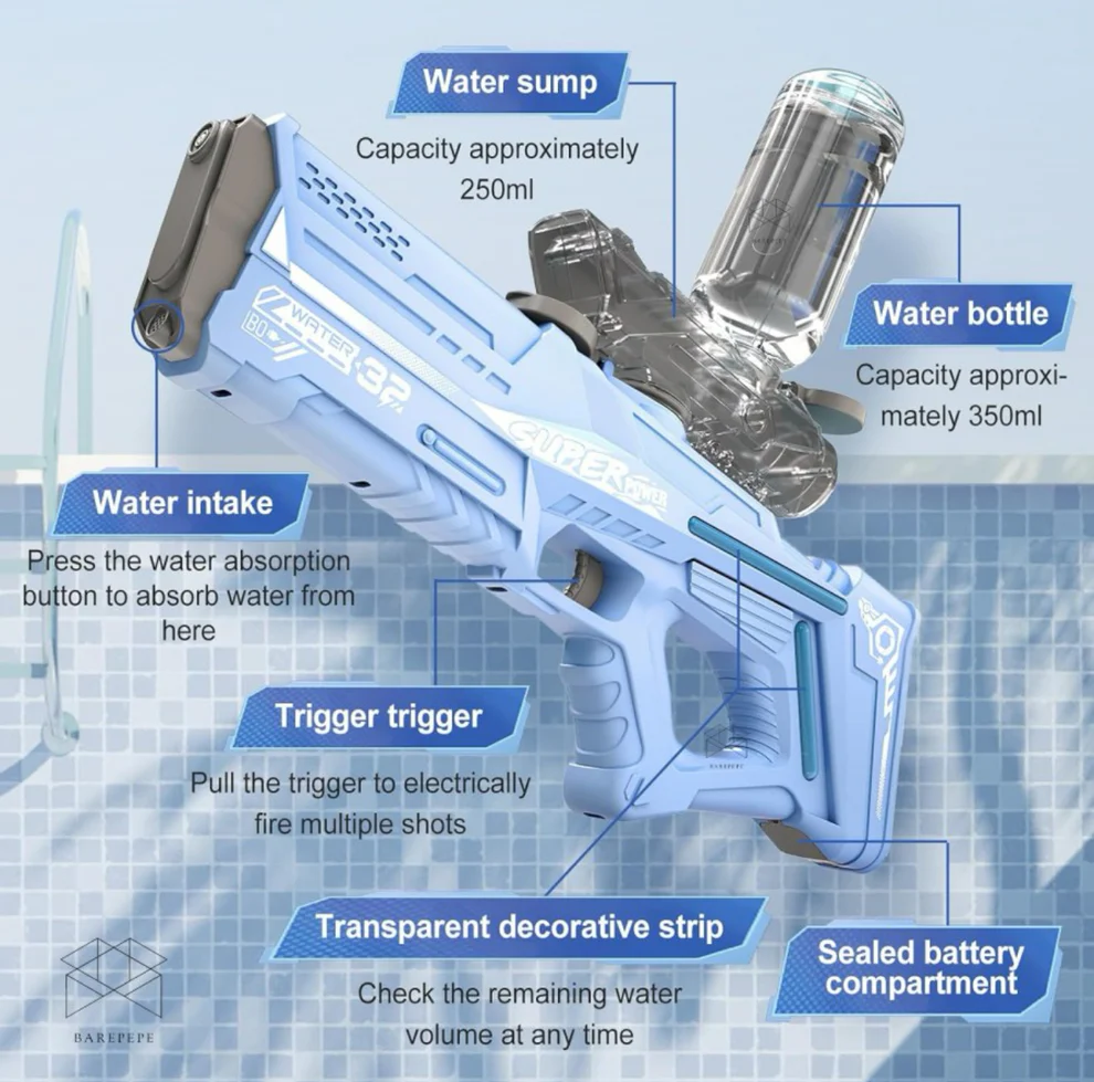 Super Power Electric Water Gun - 32ft (3)