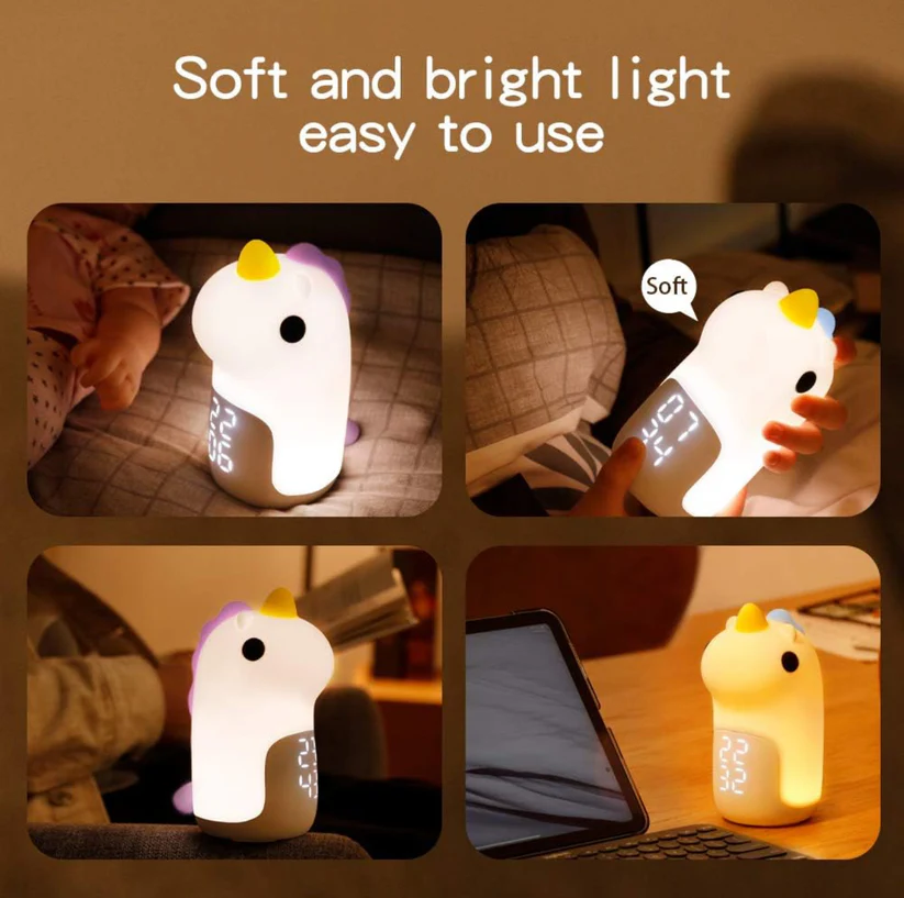 Unicorn Lamp with Clock (4)