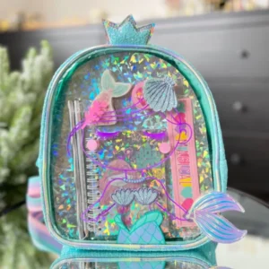 Vest Holographic Toddler Backpack Free Cute Accessories Gift Included Mermaid