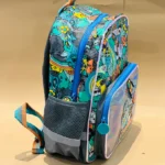 12 Inch Kids Luxury Backpack Holographic Cartoon Themed Mini School Bag with Front Pocket Cute Durable for Preschoolers Monster Side