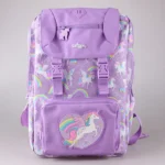 Smiggle 18 Large School Backpack Luxury Quality Kids Bag with Multiple Compartments Padded Straps Trendy Durable Unicorn Purple