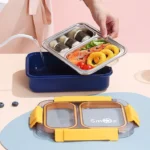 2 Grid-Spill Free-Stainless Steel Lunchbox-2