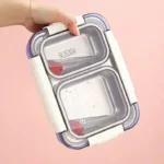 2 Grid-Spill Free-Stainless Steel Lunchbox-3