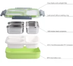 3 Grid Spill Proof Lunchbox for Adults-Teenegers-3