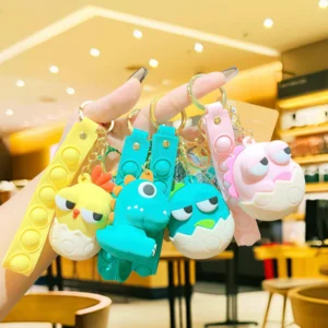 3D Cute Animal Keychain with Squishy Eyes-1