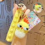 3D Cute Animal Keychain with Squishy Eyes-3