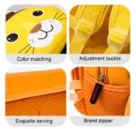 3D Safari Animal Backpack Fun Lightweight Animal Bag for Kids Toddlers all side