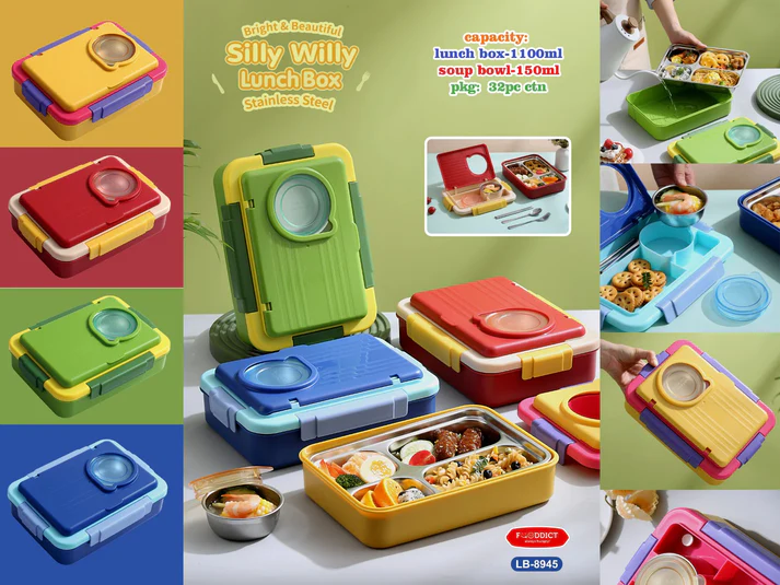 8 Compartments Silly Willy Lunchbox (For Teenagers-Adults)-5