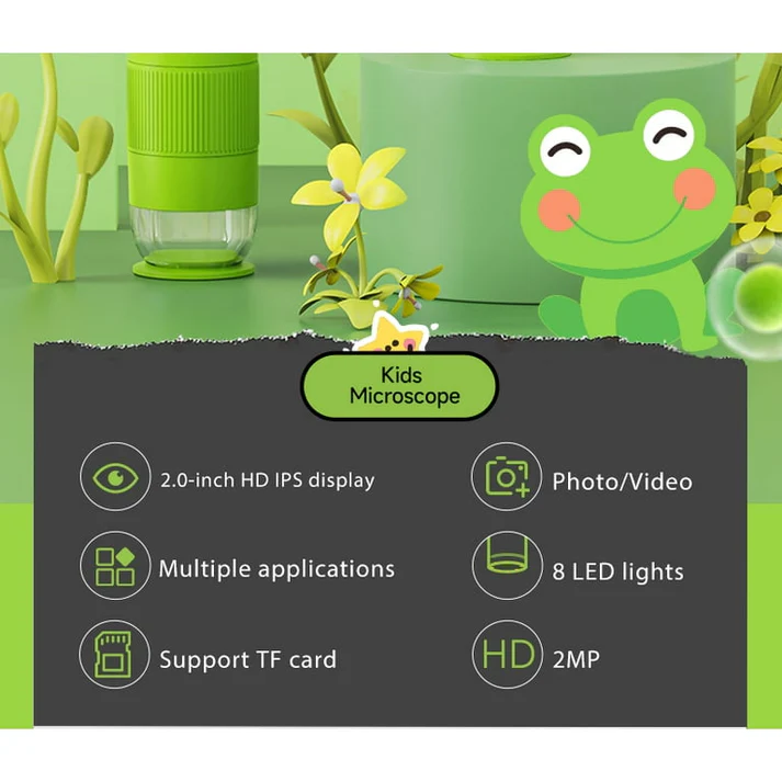 Advanced Microscope - 16M - HD Screen - 8 LED Lights-3