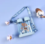 Cute Dual Kids Sipper - Carry 2 Drinks - Bear Blue