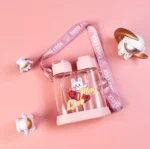 Cute Dual Kids Sipper - Carry 2 Drinks - Bunny Pink