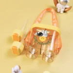 Cute Dual Kids Sipper - Carry 2 Drinks - Duck Yellow - 2