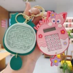 Cute Keychain with Calculator and Game-1