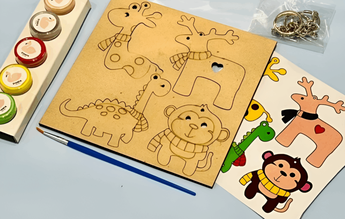 DIY Animal Keychain Set