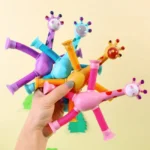Girraffe Telescopic Suction Cup Toys - LED Light - Pop Tubes -1