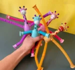 Girraffe Telescopic Suction Cup Toys - LED Light - Pop Tubes - 2