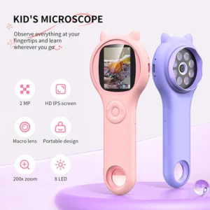Kids Digital Microscope - 2000x Magnification, HD Display-1