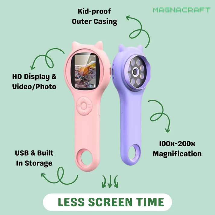 Kids Digital Microscope - 2000x Magnification, HD Display-10