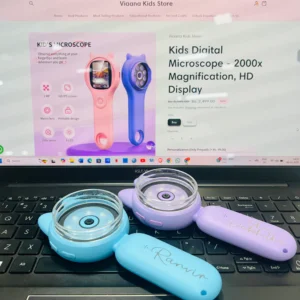 Kids Digital Microscope - 2000x Magnification, HD Display-2