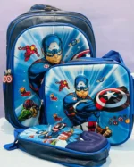 Kids School Comb Backpack 16 inches with Pencil Case and Lunch Box Cute Lightweight Toddler Preschool Elementary Bag Avengers