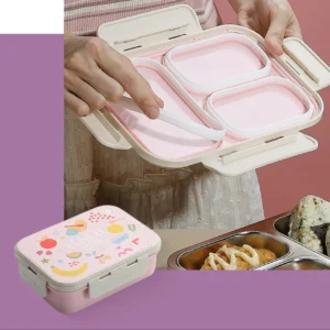 Lunchbox - 3 Compartments - Spill Free - Opaque-2