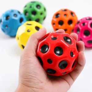 Moon Ball Bouncy Coral Ball Anti Stress Ball (Pack of 1 - Multicolor)-1