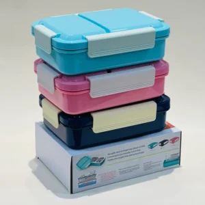 Opaque Lid-Spill Free 2 Grids Lunchbox-1