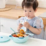 Panda Pals - 3 Compartments Bento Lunchbox-Perfect for your Lunchtime adventures-blue