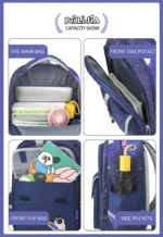 Peilijia Super Cute Kids Backpack Adorable Space Design Premium Quality School Bag open bag