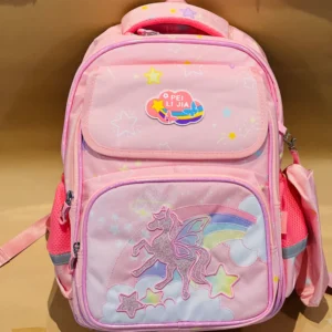 Peilijia Super Cute Unicorn Shoulder Bag Multifunctional Lightweight Large Capacity Bag for Girls Stylish School Bag With Matching Pouch Bg