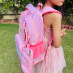 Peilijia Super Cute Unicorn Shoulder Bag Multifunctional Lightweight Large Capacity Bag for Girls Stylish School Bag With Matching Pouch side girl