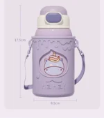 Smart Silicone Sleeve Straw Insulated Sipper-Flask 500ml SUS316-2