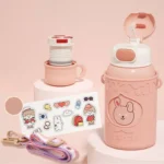 Smart Silicone Sleeve Straw Insulated Sipper-Flask 500ml SUS316-6