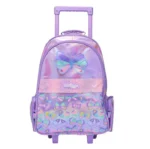 Smiggle 18 Inch Trolley Backpack Premium Wheeled Bag for Boys Girls Butterfly